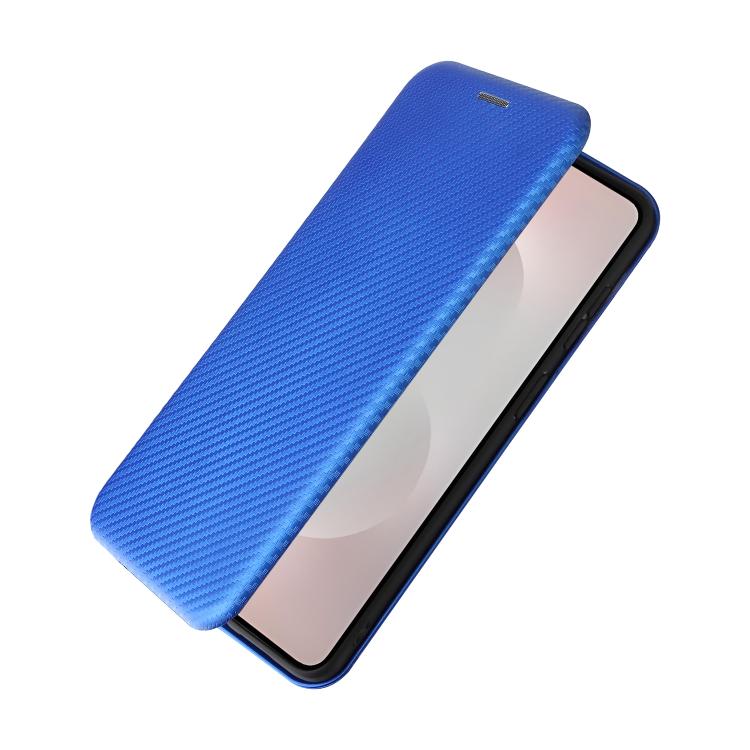 For Samsung Galaxy S26 Edge 5G Carbon Fiber Texture Flip Leather Phone Case