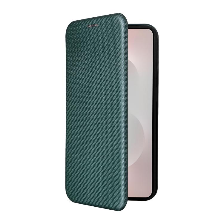 For Samsung Galaxy S26 Edge 5G Carbon Fiber Texture Flip Leather Phone Case