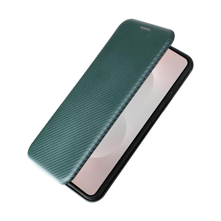 For Samsung Galaxy S26 Edge 5G Carbon Fiber Texture Flip Leather Phone Case