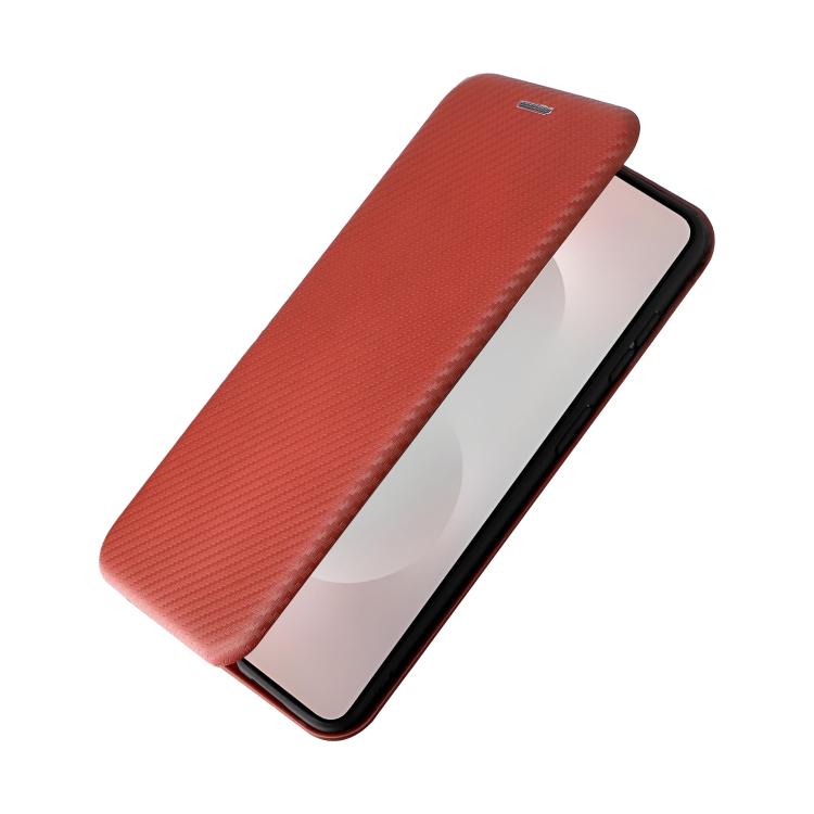For Samsung Galaxy S26 Edge 5G Carbon Fiber Texture Flip Leather Phone Case