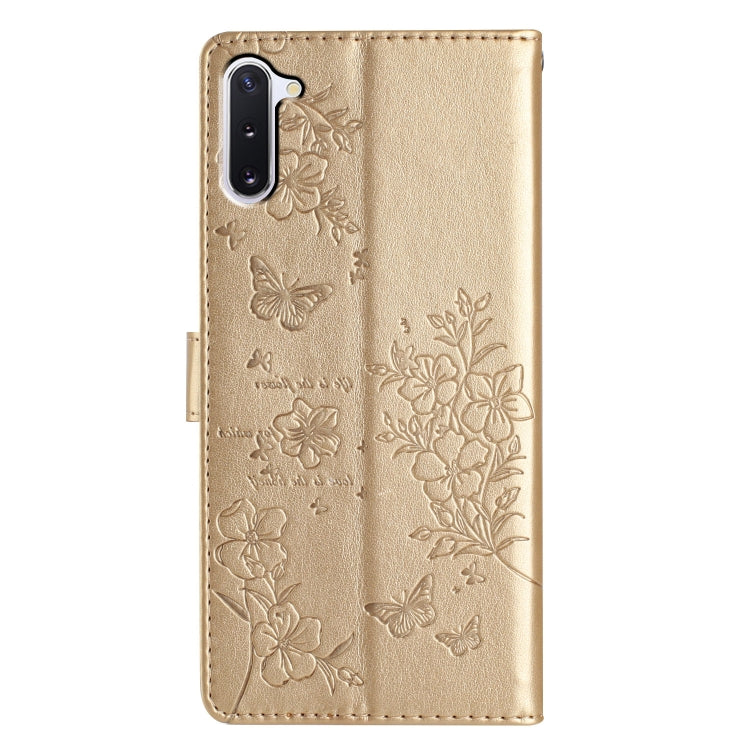 For Samsung Galaxy Note10 Butterflies and Flowers Leather Phone Case