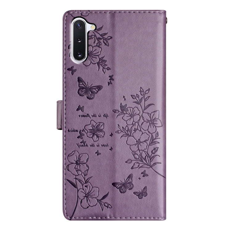 For Samsung Galaxy Note10 Butterflies and Flowers Leather Phone Case