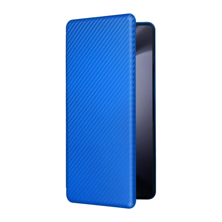 For Samsung Galaxy Z Fold6 Carbon Fiber Texture Flip Leather Phone Case