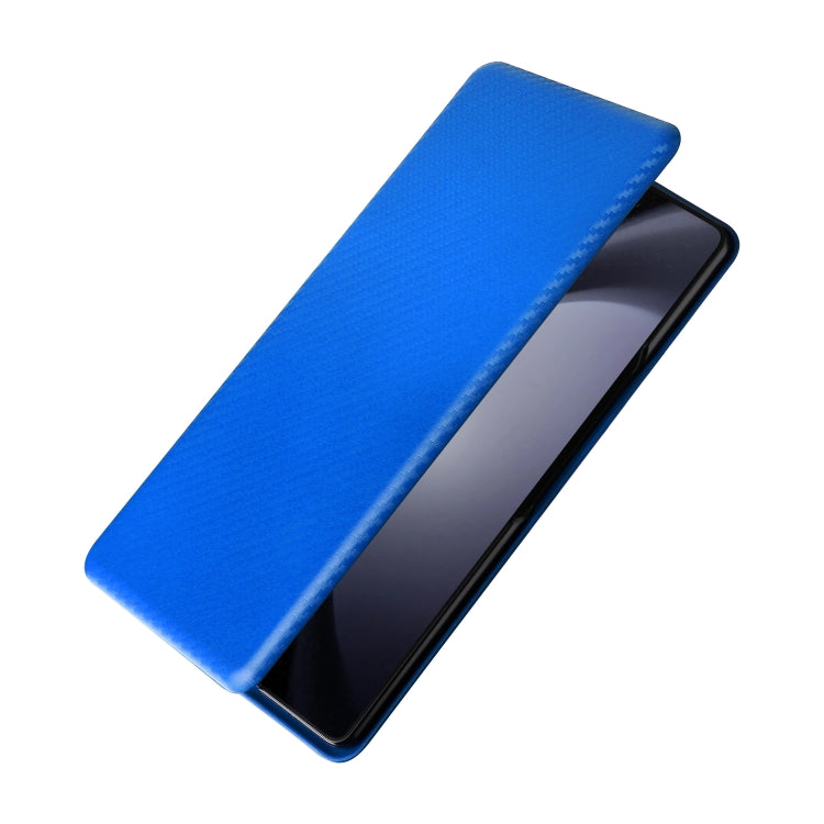 For Samsung Galaxy Z Fold6 Carbon Fiber Texture Flip Leather Phone Case