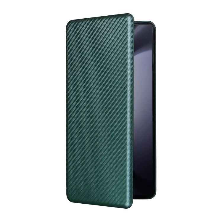 For Samsung Galaxy Z Fold6 Carbon Fiber Texture Flip Leather Phone Case