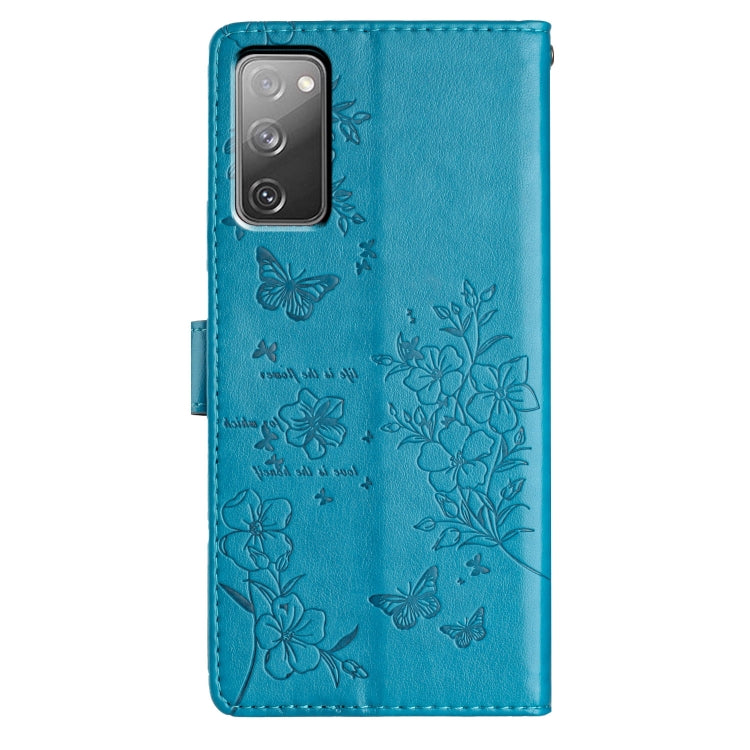 For Samsung Galaxy S20 FE Butterflies and Flowers Leather Phone Case