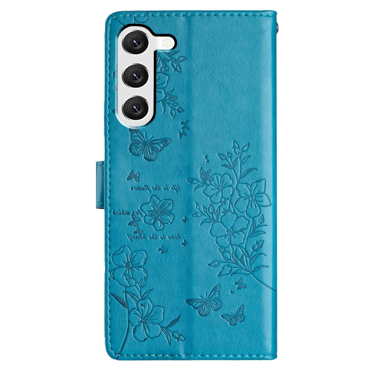 For Samsung Galaxy S23 5G Butterflies and Flowers Leather Phone Case