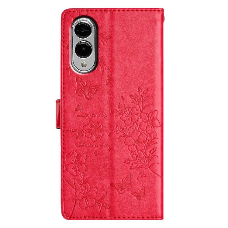 For Samsung Galaxy S25 Edge 5G Butterflies and Flowers Leather Phone Case