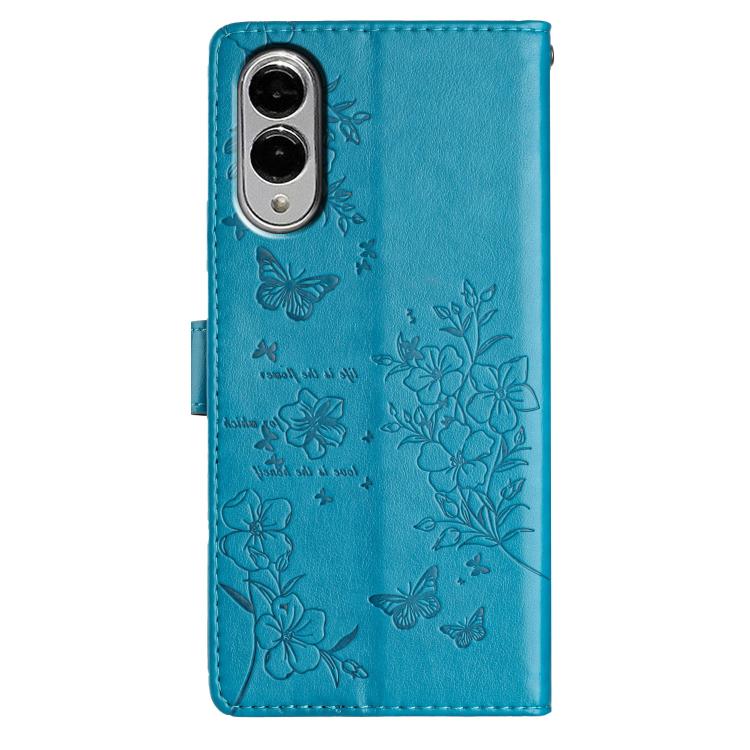 For Samsung Galaxy S25 Edge 5G Butterflies and Flowers Leather Phone Case
