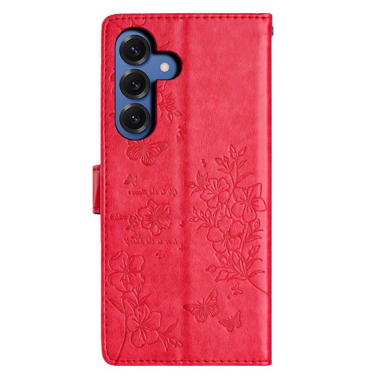For Samsung Galaxy S26 5G Butterflies and Flowers Leather Phone Case