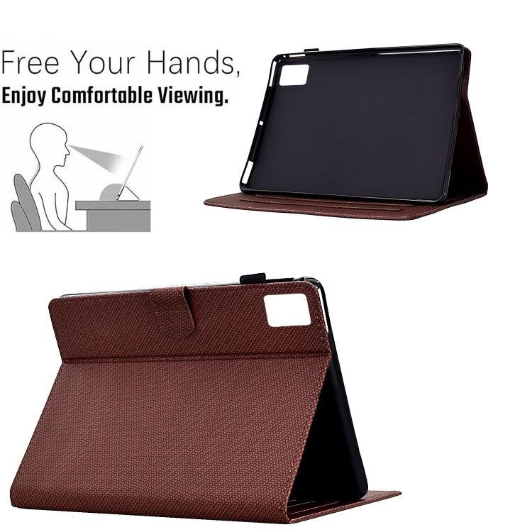 For Xiaomi Pad 6 / 6 Pro Solid Color Fiber Texture Smart Tablet Leather Case