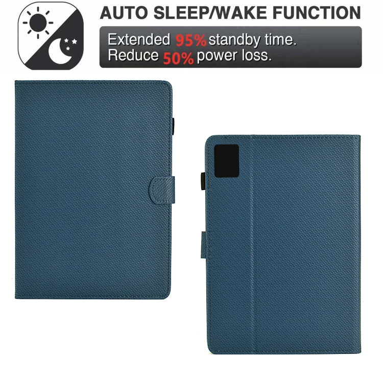 For Xiaomi Redmi Pad SE Solid Color Fiber Texture Smart Tablet Leather Case