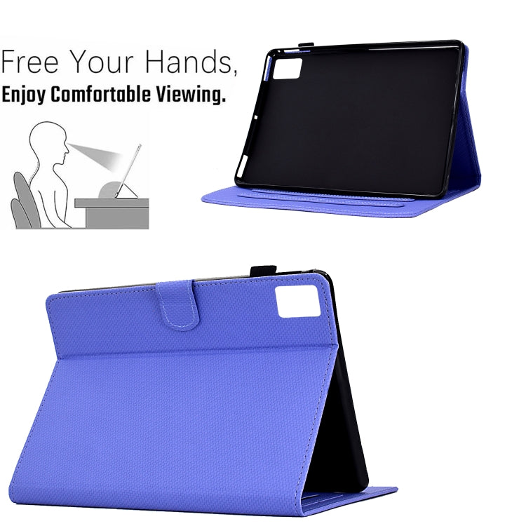 For Xiaomi Redmi Pad SE Solid Color Fiber Texture Smart Tablet Leather Case