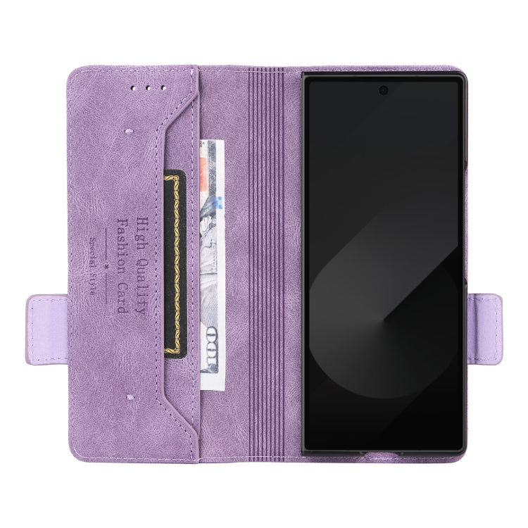 For Samsung Galaxy Z Fold6 Magnetic Clasp Leather Phone Case