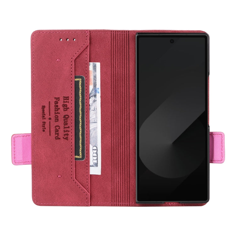For Samsung Galaxy Z Fold6 Magnetic Clasp Leather Phone Case