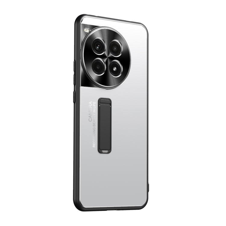 For OnePlus Ace 3 Pro Frosted Metal Hybrid TPU Holder Phone Case