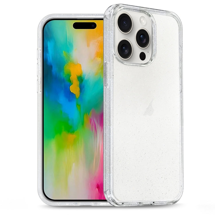 For iPhone 16 Pro Glitter Powder TPU Hybrid PC Phone Case