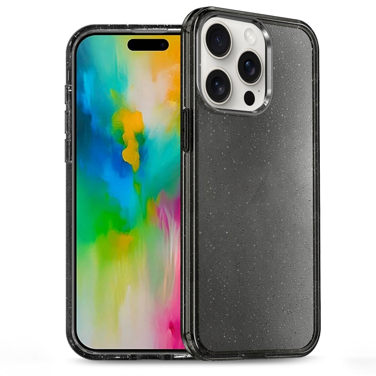 For iPhone 16 Pro Glitter Powder TPU Hybrid PC Phone Case