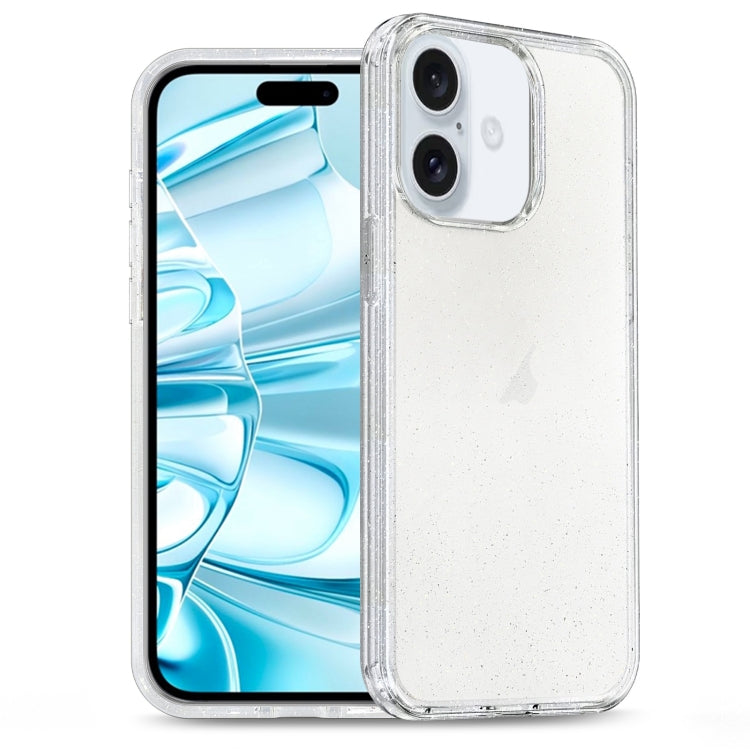For iPhone 16 Plus Glitter Powder TPU Hybrid PC Phone Case