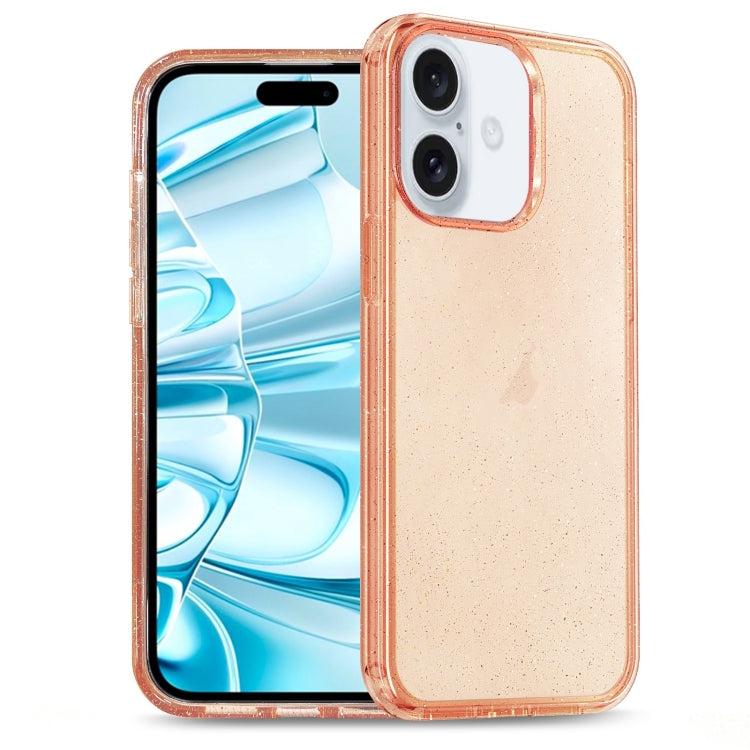 For iPhone 16 Glitter Powder TPU Hybrid PC Phone Case
