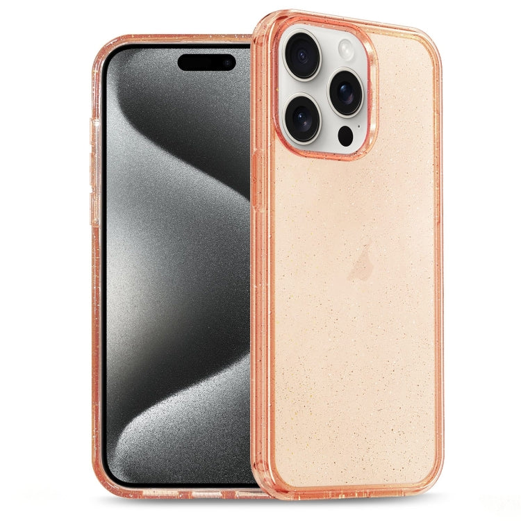 For iPhone 15 Pro Max Glitter Powder TPU Hybrid PC Phone Case