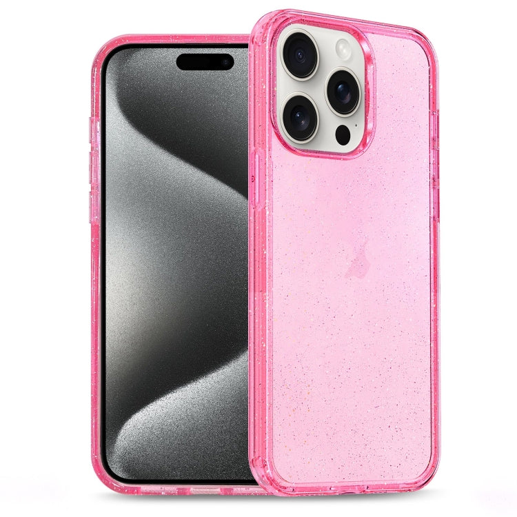 For iPhone 15 Pro Glitter Powder TPU Hybrid PC Phone Case