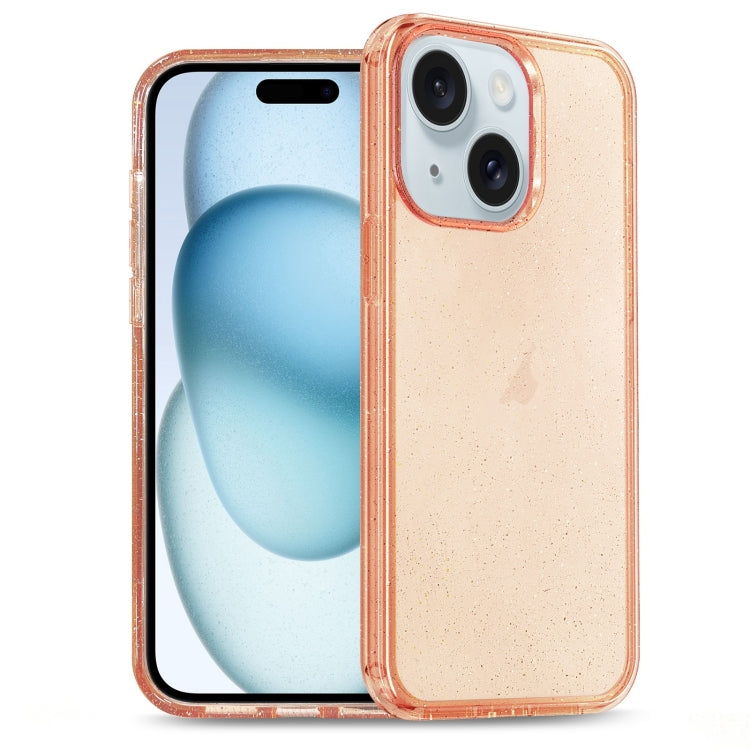 For iPhone 15 Glitter Powder TPU Hybrid PC Phone Case