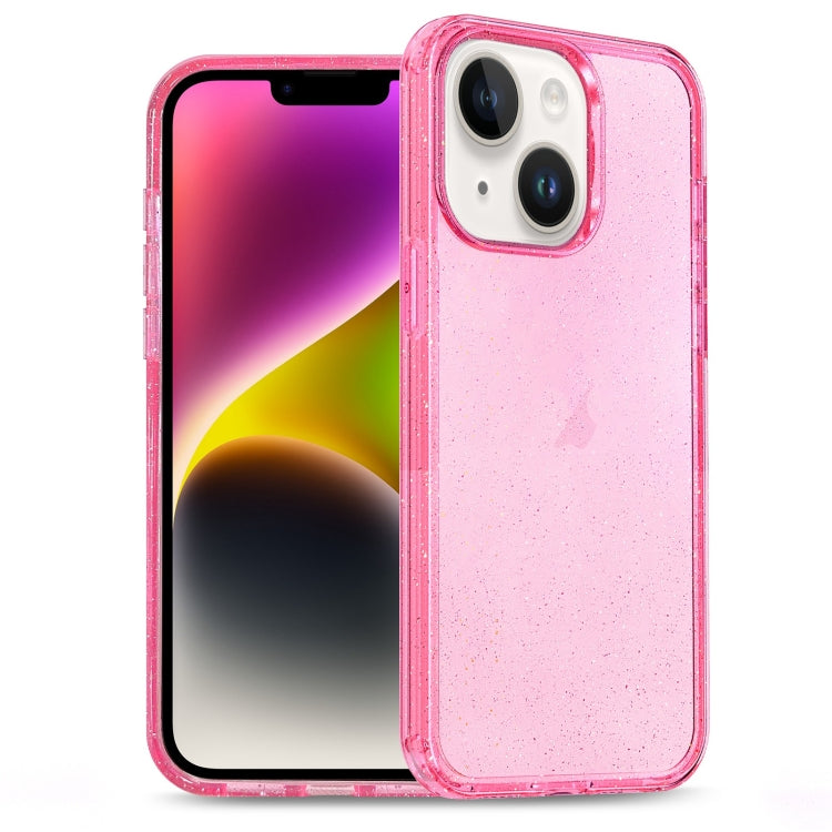 For iPhone 14 Glitter Powder TPU Hybrid PC Phone Case
