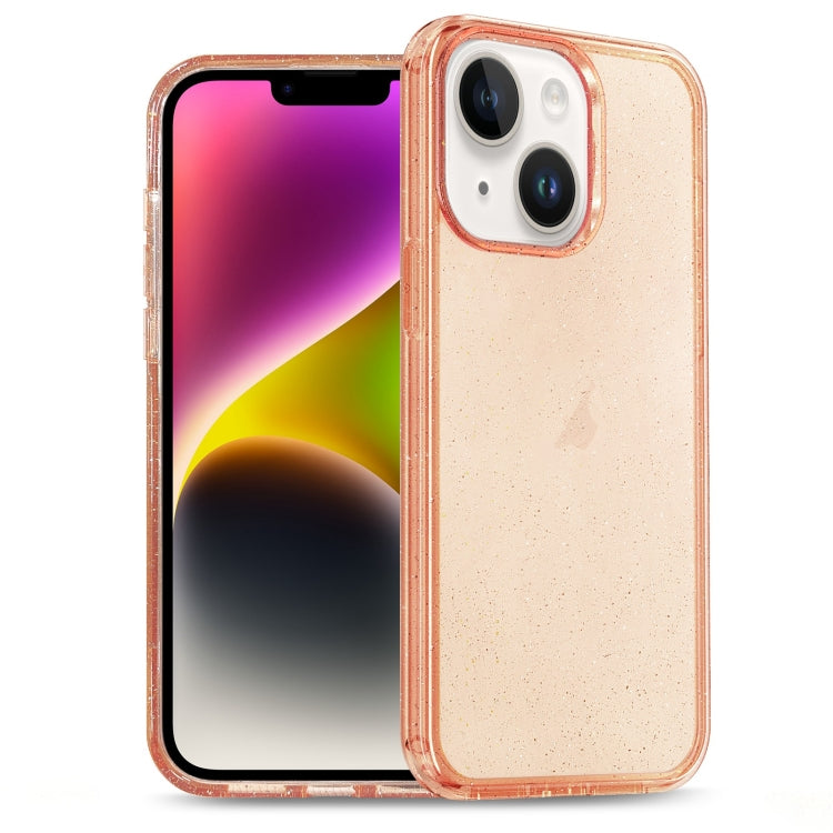 For iPhone 14 Glitter Powder TPU Hybrid PC Phone Case