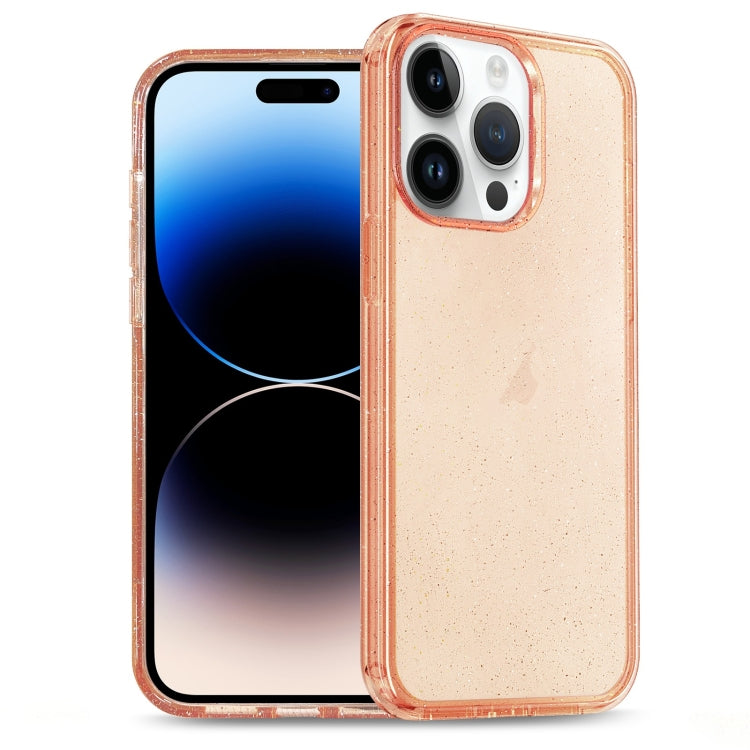 For iPhone 14 Pro Glitter Powder TPU Hybrid PC Phone Case