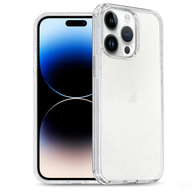 For iPhone 14 Pro Max Glitter Powder TPU Hybrid PC Phone Case