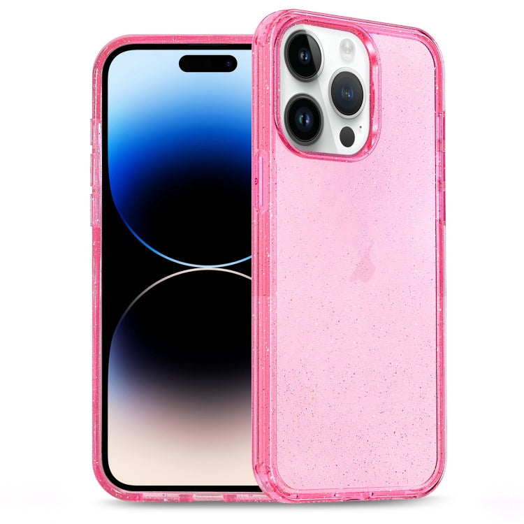 For iPhone 14 Pro Max Glitter Powder TPU Hybrid PC Phone Case