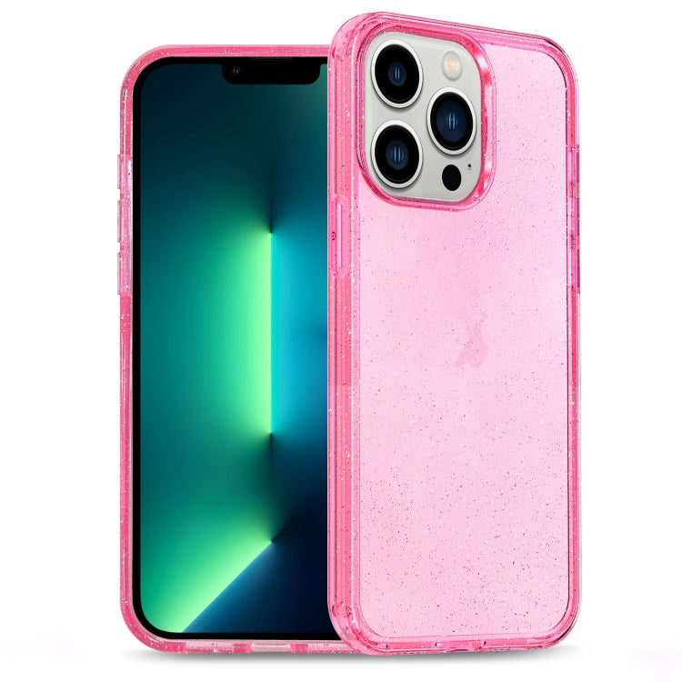 For iPhone 13 Pro Max Glitter Powder TPU Hybrid PC Phone Case