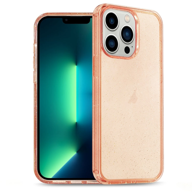 For iPhone 13 Pro Max Glitter Powder TPU Hybrid PC Phone Case