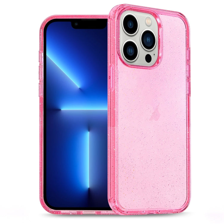 For iPhone 13 Pro Glitter Powder TPU Hybrid PC Phone Case