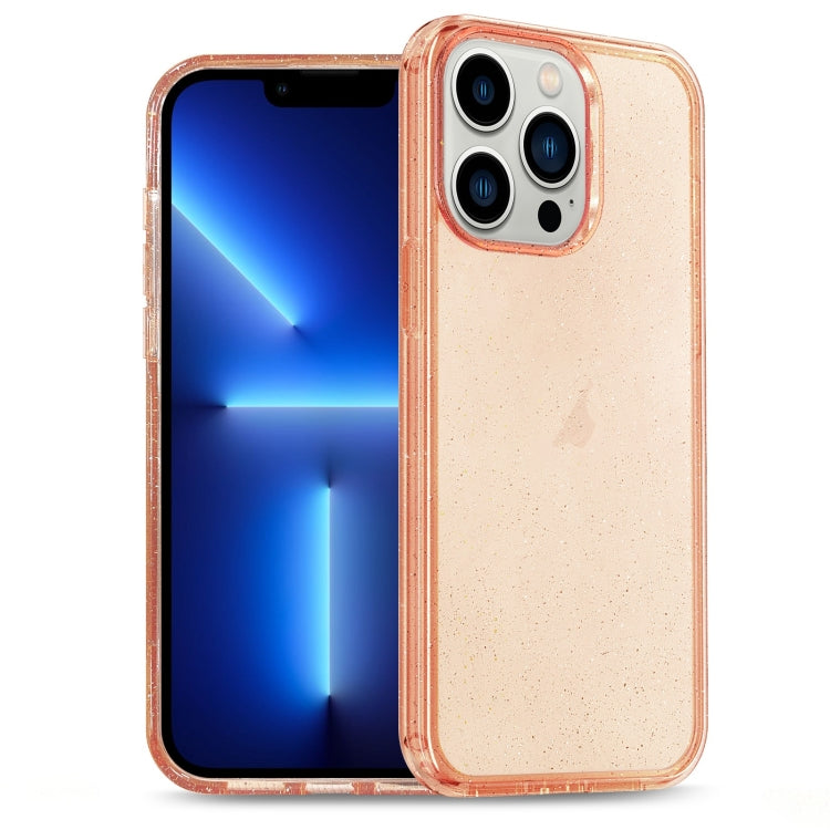 For iPhone 13 Pro Glitter Powder TPU Hybrid PC Phone Case