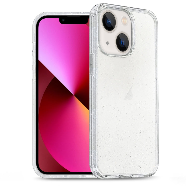 For iPhone 13 Glitter Powder TPU Hybrid PC Phone Case