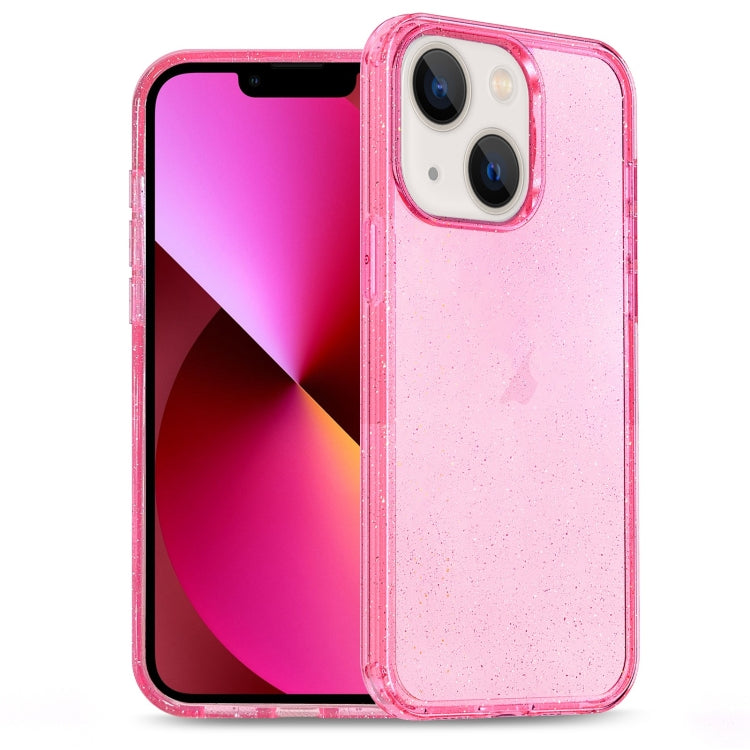For iPhone 13 Glitter Powder TPU Hybrid PC Phone Case