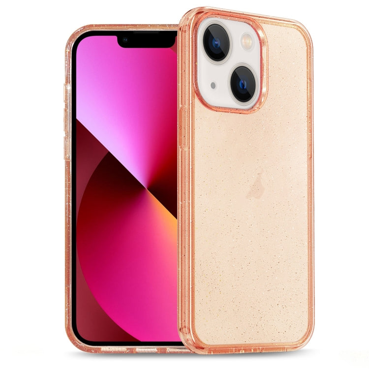 For iPhone 13 Glitter Powder TPU Hybrid PC Phone Case