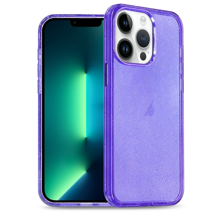 For iPhone 12 Pro Max Glitter Powder TPU Hybrid PC Phone Case