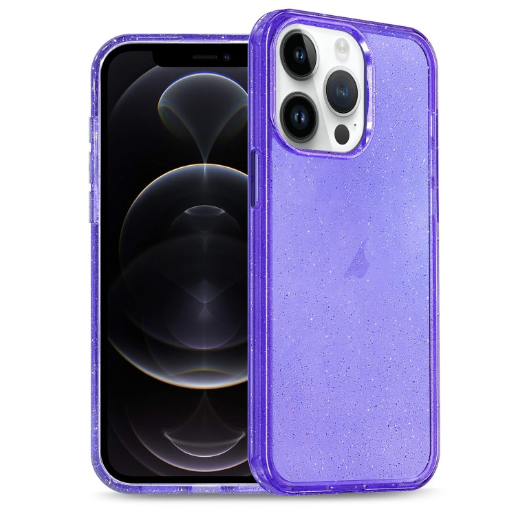 For iPhone 12 Pro Glitter Powder TPU Hybrid PC Phone Case