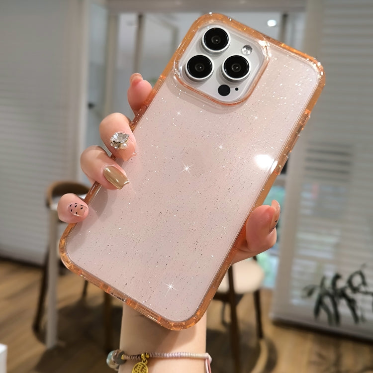 For iPhone 15 Pro Max Glitter Powder TPU Hybrid PC Phone Case