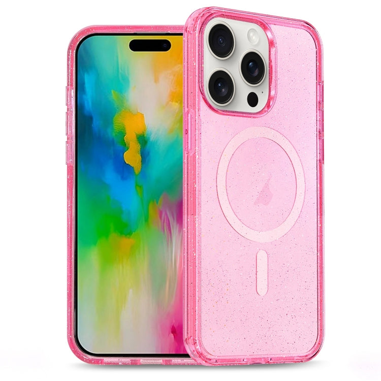 For iPhone 16 Pro Max Glitter Powder TPU Hybrid PC MagSafe Phone Case