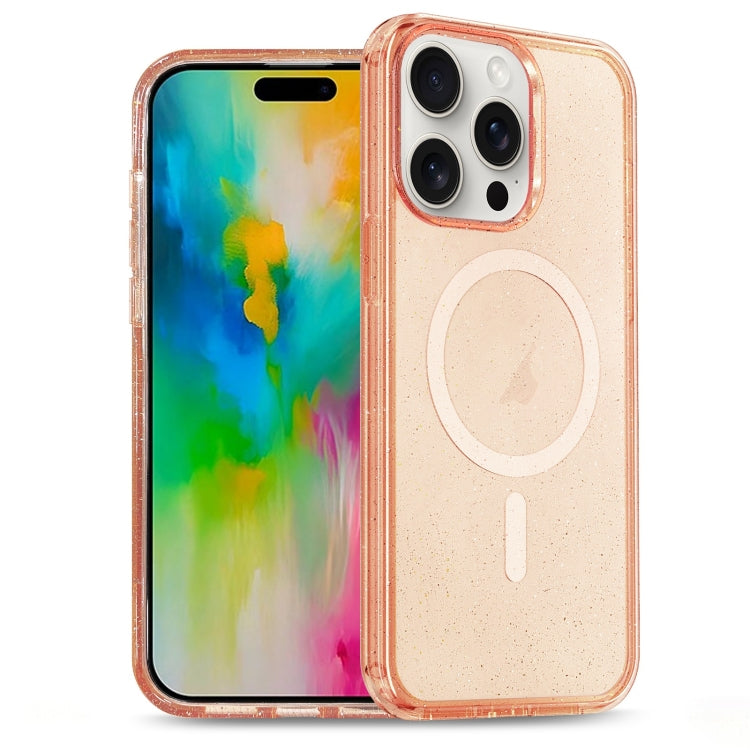 For iPhone 16 Pro Max Glitter Powder TPU Hybrid PC MagSafe Phone Case