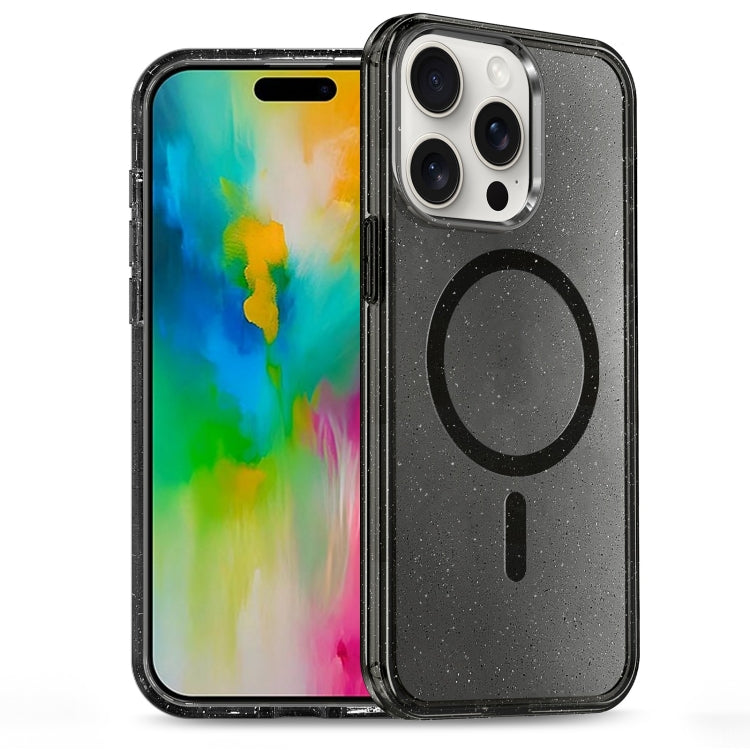 For iPhone 16 Pro Glitter Powder TPU Hybrid PC MagSafe Phone Case