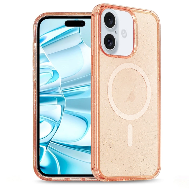 For iPhone 16 Plus Glitter Powder TPU Hybrid PC MagSafe Phone Case