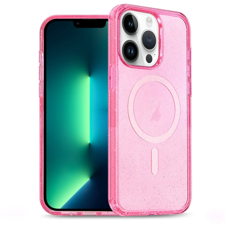For iPhone 12 Pro Max Glitter Powder TPU Hybrid PC MagSafe Phone Case