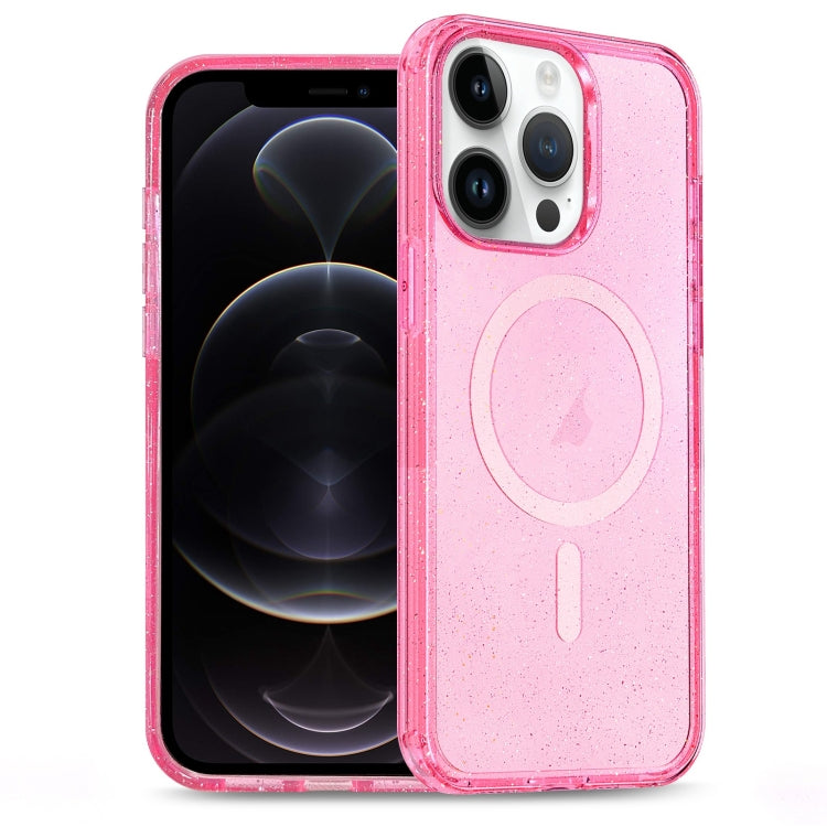 For iPhone 12 Pro Glitter Powder TPU Hybrid PC MagSafe Phone Case