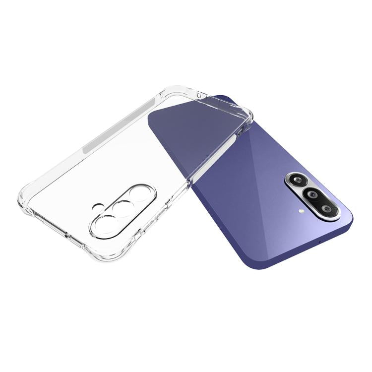 For Samsung Galaxy M36 5G Shockproof Non-slip Thickening TPU Phone Case - Transparent