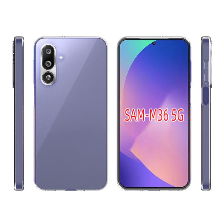 For Samsung Galaxy M36 5G Waterproof Texture TPU Phone Case - Transparent